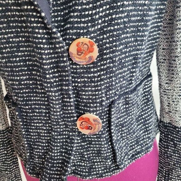 Vintage Annikki Karvinen geometric lagenlook art to wear blazer flared sleeve - Picture 7 of 16